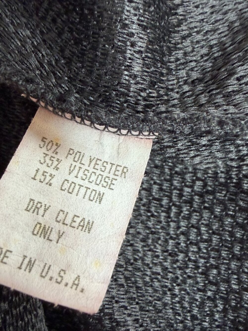 A La Mode Vintage Black Brocade Panel Cropped Jacket Made in USA Size Medium - Picture 5 of 10